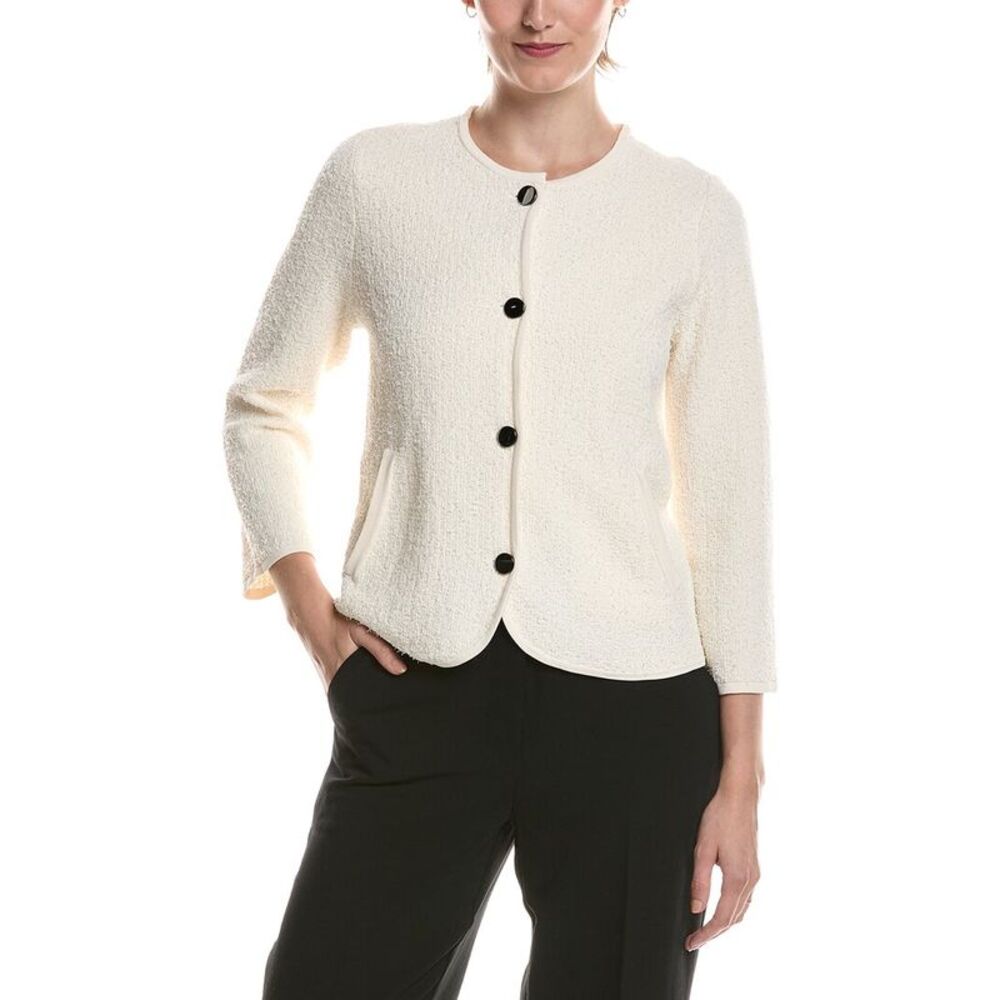 Anne Klein Womens  Texture Stitch Cardigan